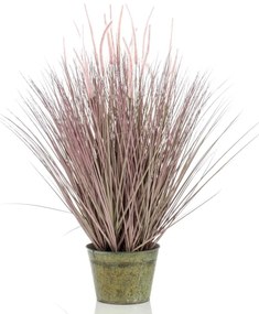Erba Penniseto Artificiale 99 Cm İn Vaso Di Zinco /