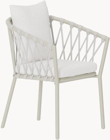 Set di 2 sedie da pranzo da giardino in bouclé con braccioli Linos