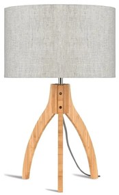 Lampada da tavolo con paralume beige chiaro e struttura in bambù Annapurna - Good&amp;Mojo