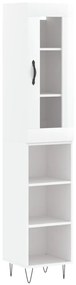 Credenza 34,5x34x180 cm in legno multistrato bianco lucido