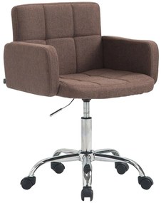 Sgabello Da Ufficio Los Angeles İn Stoffa: Design Elegante E Comfort Superiore / Braun