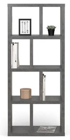 Libreria grigia effetto cemento 70x159 cm Berlin - TemaHome