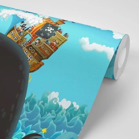 Carta da parati – Nave pirata sulla balena