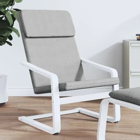 Sedia Relax Grigio Chiaro İn Tessuto /