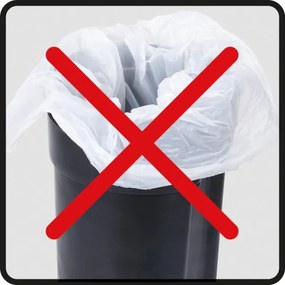 WENKO 25153100 - Cestino per rifiuti LEMAN 17x25 cm blu/nero