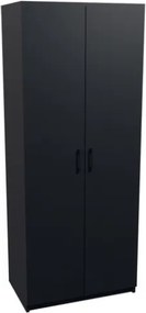 Armadio Guardaroba 74x45x182 Con Barra Appendiabiti Brando Antracite