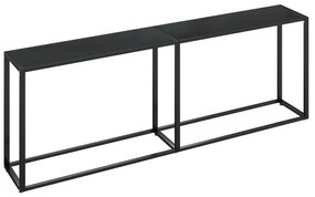 Tavolo consolle nero 220x35x75,5 cm in vetro temperato