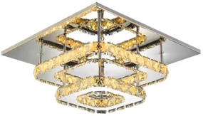 Lampada Da Soffitto Cristallo Plafoniere LED 24W Quadrato APP409-C APP410-C