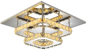 Lampada Da Soffitto Cristallo Plafoniere LED 24W Quadrato APP409-C APP410-C