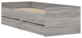 Giroletto con Cassetti Grigio Sonoma 90x190 cm