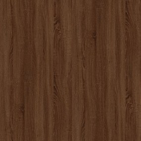 Tavolino Rovere Marrone 100x50x45 cm Legno Multistrato e Ferro