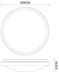 Globo 41764-18 - Plafoniera LED BRUNO LED/18W/230V 3000/4000/6000K