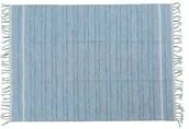 Tappeto moderno Alabama, stile kilim, 100% cotone, blu, 230x160cm