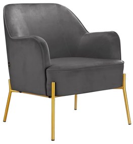 Poltrona grigia in velluto Runa - Støraa