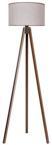 Duolla - Lampada con piedistallo 1xE27/60W/230V diametro 44 cm beige/wenge
