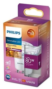Lampadina LED dimmerabile Philips Warm Glow GU10/6,2W/230V 2200-2700K CRI 90