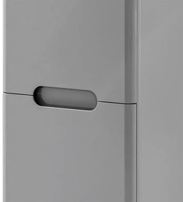 Colonna bagno sospesa 140 cm grigio lucido 2 ante soft-close Stillo