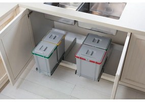 Bidone in plastica per rifiuti differenziati/incasso 40 l Ecofil - Elletipi