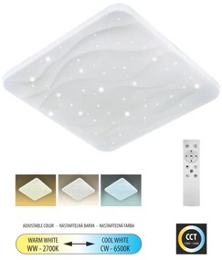 Plafoniera LED dimmerabile NERIS LED/60W/230V 2700-6500K + telecomando