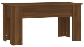 Tavolino Salotto Rovere Marrone 101x49x52 cm Legno Multistrato