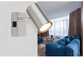 Globo 57911-1 - Faretto da parete ROBBY 1xGU10/25W/230V cromo opaco