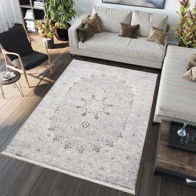 Tappeto di design vintage bianco-grigio chiaro con motivi Larghezza: 160 cm | Lunghezza: 230 cm