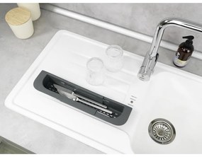 Scolapiatti allungabile per lavello grigio in plastica 49,5x8,5 cm Fino – Wenko