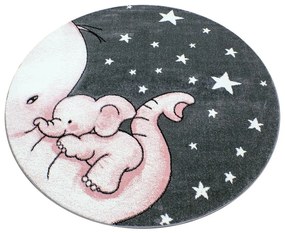 Tappeto per bambini rosa-grigio ø 120 cm Kids - Ayyildiz Carpets