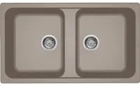 Lavello Elleci Incasso 2 vasche 86x50 Life 450 Granitek Grigio Tortora LG245043