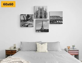 Set di quadri – Tocco di storia in bianco e nero