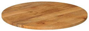 Piano per tavolo Ø 80x3,8 cm rotondo in legno massello di mango