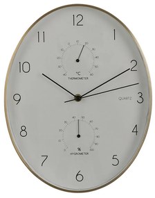 Orologio da Parete Mica Decorations Andy Ovale Alluminio Bianco (Ø 35 x 4.5 cm)