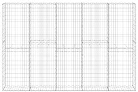 Gabbione in Acciaio Zincato Coperto 300x30x200 cm