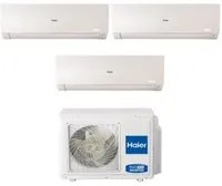 Climatizzatore Condizionatore Haier Trial Split Inverter serie FLEXIS PLUS WHITE 9+9+12 con 3U55S2SR3FA R-32 Wi-Fi Integrato Colore Bianco 9000+9000+12000