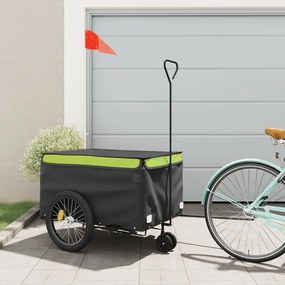 Rimorchio Da Bici Nero E Verde 45 Kg İn Ferro /