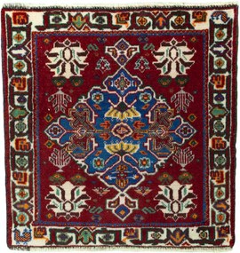 Shiraz Tappeto persiano 60 x 60 Rosso (Iran) Annodato A Mano