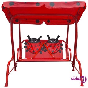 vidaXL Altalena per bambini rossa