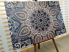 Quadro su tela – Mandala con motivo indiano