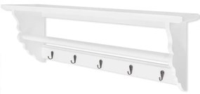 Appendiabiti İn Mdf Bianco İn Stile Barocco /