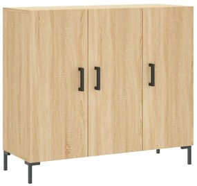 Credenza rovere sonoma 90x34x80 cm in legno multistrato