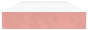 Materasso a molle insacchettate rosa 90x200x20 cm in velluto