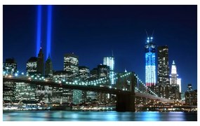 Fotomurale  Floodlights over NYC  Colore Grigio, Dimensioni e Misure 450x270