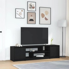 Mobile Tv Rovere Nero 188,5x41x50 Cm İn Legno Multistrato /
