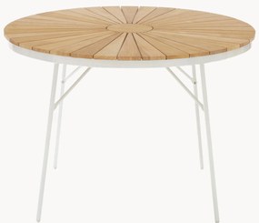 Tavolo da giardino rotondo con piano in legno di teak Ellen, varie misure