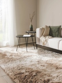 benuta Nest Tappeto a pelo lungo Whisper Beige/Marroncino 120x170 cm - Tappeto design moderno soggiorno