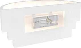 Applique da Parete E14 curva MAREA in Gesso Pitturabile