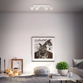 Brilo - Faretto RETRO 4xE14/25W/230V bianco