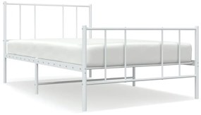 Giroletto con testiera e pediera metallo bianco 90x190 cm