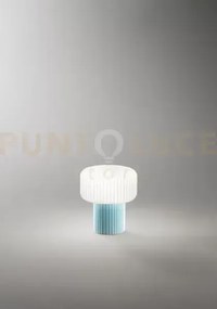 Lumetto in vetro e ceramica blu otty 1 luce attacco g9 interruttore...