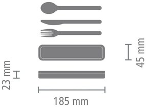 Set di posate da viaggio argentato in acciaio inox 3 pz Make &amp; Take - Brabantia